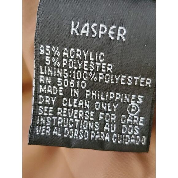 KASPER Women's Brown Patterned Blazer Sz 6 - Picture 9 of 9